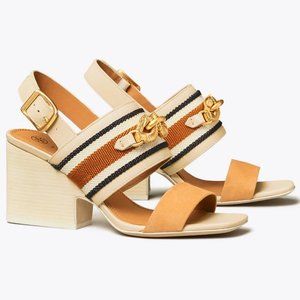 Tory Burch JESSA BLOCK HEEL SANDAL Dulce De Leche 11